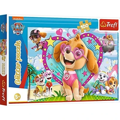 Image of Trefl 14818 Glitter, in the glow of Skye, Paw Patrol 100 Teile, für Kinder ab 5 Jahren Jigsaw Puzzle, Coloured