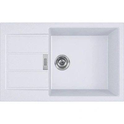 Image of Franke XL Sirius S2D 611 78 White polar Kitchen Sink Made of Granite (Tectonite) with a Single Bowl 143.0618.580, Blanc Polaire