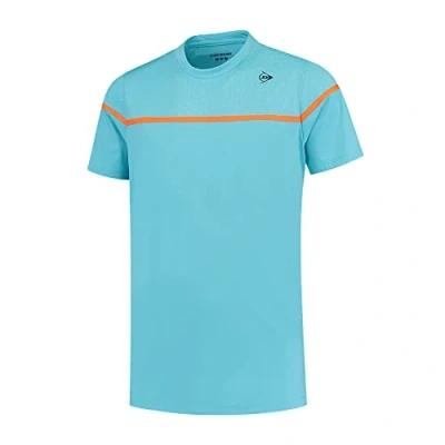 Image of Dunlop Sports Men&#039;s Game Tee 2 Tennis Shirt, Aqua Blue, S