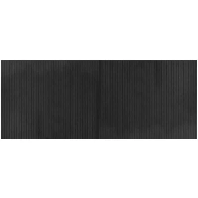 Image of vidaXL Grey Bamboo Rug Modern Rectangular Floor Mat/Carpet Runner for Living Room, Bedroom, Hallway, with Anti Slip Backing, 80x200 cm