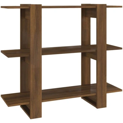 Image of vidaXL Book Cabinet/Room Divider Brown Oak 100x30x87 cm