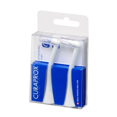 Image of Curaprox Hydrosonic Pro Brush Head ‘Single’, 2 Pieces Electric Toothbrush Heads/Replacement Heads Pack