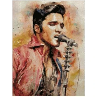 Image of Singer (2) Counted Cotton Cross Stitch,100% Cotton,14count,150x200 Stitch, 26x36 cm a Stitch Kits