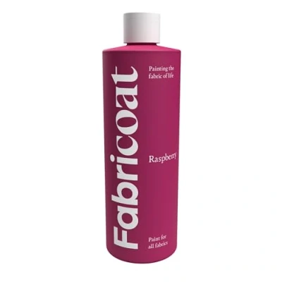 Image of Fabricoat Fabric Paint Restore or Change the Colour of Any Directly Onto Transform Anything Sofas, Lampshades, Car Interiors (500ml, Raspberry)