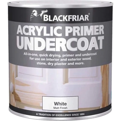 Image of Blackfriar BKFGAP250 Quick Drying Acrylic Primer Undercoat, 250 ml, Grey