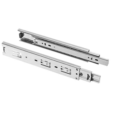 Image of Solid Metal Steel Drawer Ball Bearing Runners Slides Full Extension (1 Pair 400mm)