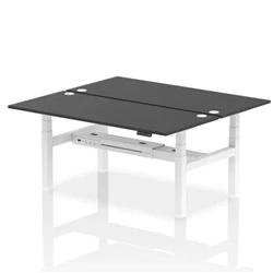 Image of Air B2B 1800x800mm Height Adjustable 2P Bench Desk CP Black/White