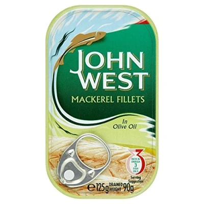 Image of John West Mackerel Fillets in Olive Oil (125g) Pack of 6