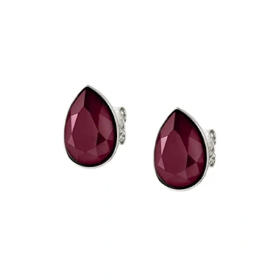 Image of Nomination Allure Earrings for woman in Stainless Steel with Bordeaux Crystal. Made Italy.