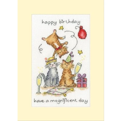 Image of Bothy Threads Counted Cross Stitch Greetings Card Kit Mognificent Day