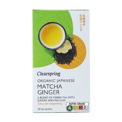 Image of Clearspring Organic Japanese Matcha Ginger 20 Tea Sachets