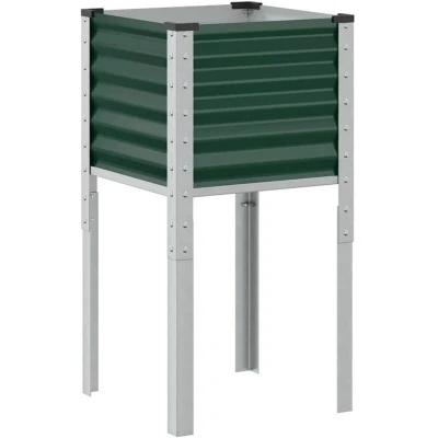 Image of vidaXL Garden Planter Green 45x45x88 cm Steel