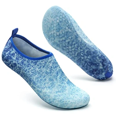 Image of Water Shoes Swimming Socks Ladies Womens Mens for Beach Aqua Swim Pool Quick Dry Barefoot River(Wave,9/10UK,44/45EU)