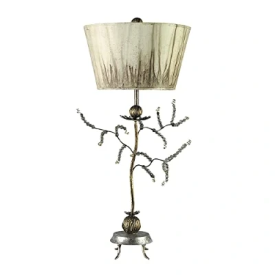 Image of Kristal 1 Light Table Lamp, Gold Leaf Branches