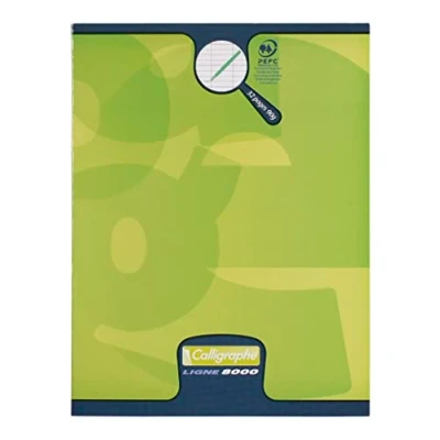 Image of Calligraphe Clairefontaine 108703AMZC Pack of 6 Exercise Books 16 Sheets 17 x 22 cm 90 g French Ruling 3 mm Green 1