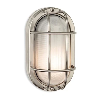 Image of Lugo Bulkhead Stainless Steel with Frosted Glass IP44