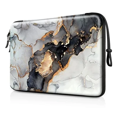 Image of FINPAC Hard Laptop Sleeve Case for 13 inch MacBook Air M3 M2 M1 2024, 14 Pro M3/M2/M1 A2918 A2992 A2779 A2442, Waterproof Dell, Surface Laptop, HP, Acer, Cloudy Marble