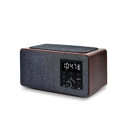 Image of Manta RDI910WC Bluetooth 5.0 FM Radio Alarm Clock With QI Wireless Charging USB,SD (MP3/WAV Playback) AUX In