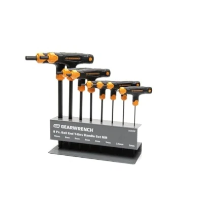 Image of GearWrench 83520 Metric Ball End T Handle Hex Key Set, 8 Piece