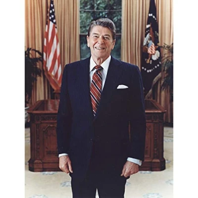Image of Official Portrait Photograph President Ronald Reagan USA Large Print Poster Wall Art Decor Picture