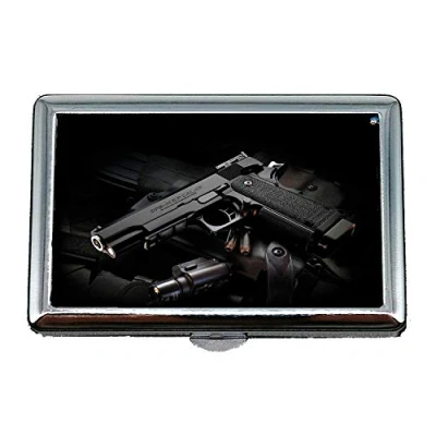 Image of Cigarette Case Holder,Gun Safe Light,Cigarette Holder Case,hd Gun s p,Business Card Business Stainless