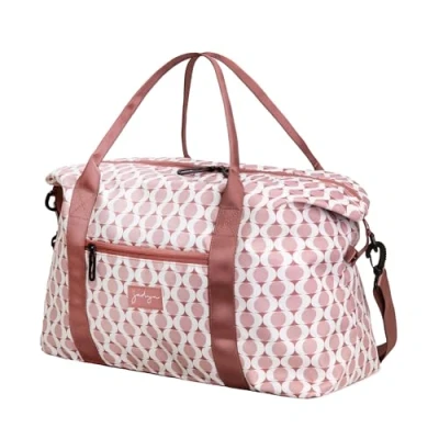 Image of Jadyn Lola Travel Bag, Weekender/Overnight Duffel, Gym Tote Bag for Women, Men, Retro Pink, One Size, Duffel