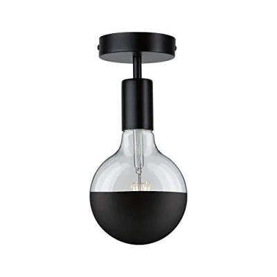 Image of Paulmann 79760 Ceiling luminaire Neordic Malja Round max. 20 watt lamp Black Living Room Metal Hallway E27