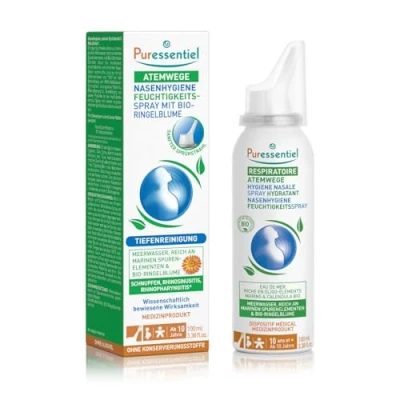 Image of Puressentiel Respiratory Nasal Hygiene Hydrating Spray Cleanses The Cavities Isotonic Solution Ideal for Dry, Sensitive and Irritated noses Sea Water &amp; Organic Calendula 100% Natural