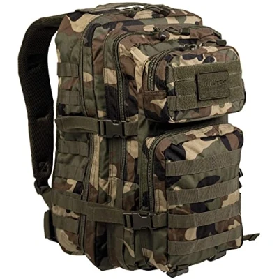 Image of Mil Tec US Assault Pack Backpack, L, Woodland, Camouflage, standard size, Casual