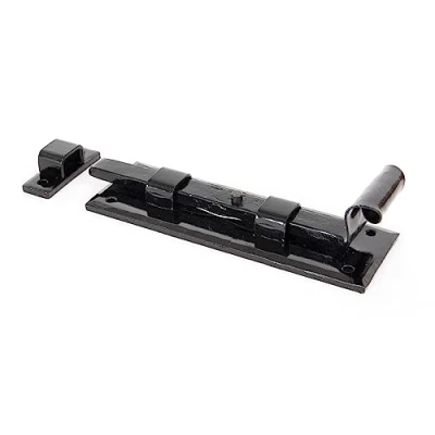 Image of From The Anvil Black 6 Inch Straight Door Bolt