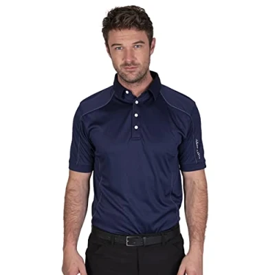 Image of Island GREEN Mens IGTS1648 Polo Shirt Navy/White L