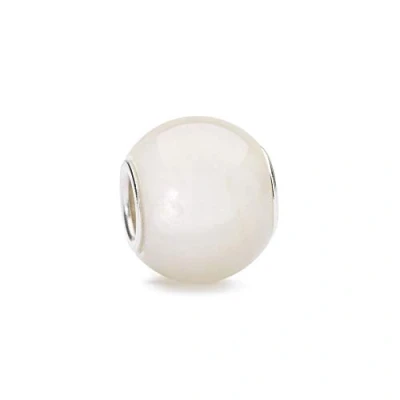Image of Trollbeads Gemstone Bead Round White Moonstone