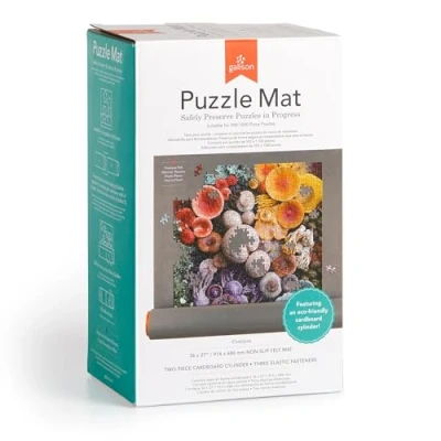 Image of Galison 1500 Piece Roll Up Puzzle Mat For Puzzles In Progress