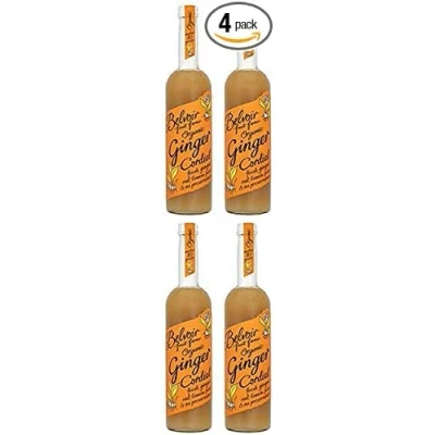 Image of (4 Pack) Belvoir Organic Ginger Cordial 500ml 4 Pack Bundle