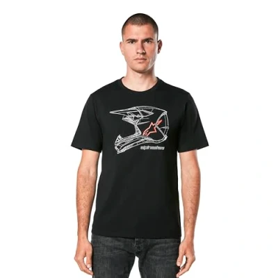 Image of Alpinestars Men&#039;s Mx Helmet Csf Tee T Shirt, Black, XL