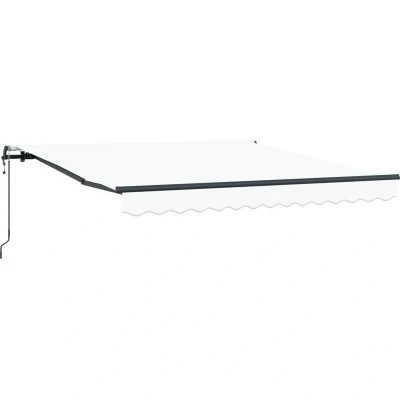 Image of vidaXL Automatic Retractable Awning White 300x250 cm