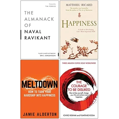 Image of The Almanack of Naval Ravikant, Happiness, Meltdown, Courage To Be Disliked 4 Books Collection Set