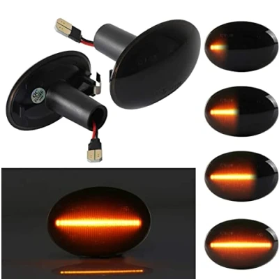 Image of OZ LAMPE 2Pcs LED Dynamic Side Indicator for Mini Cooper R55 Clubman R56 Hatch R57 Convertible R58 Coupe R59 Roadster, Canbus Error Free Car Turn Signal Light, Sequential Marker Blinker