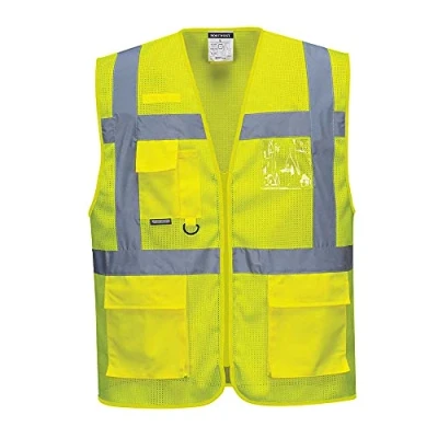 Image of Portwest Athens MeshAir Executive Vest Yellow Large