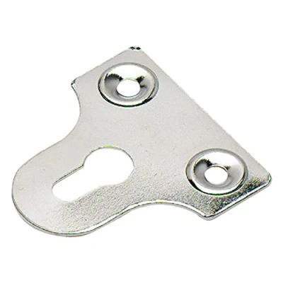 Image of Merriway BH05300 (10 Pcs) Glass Mirror Picture Hanging Plate Slotted Chrome Plated 32 mm Pack of 10 Pieces