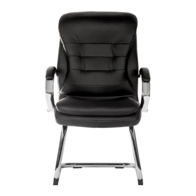 Image of TEKNIK Goliath Light 6958 Bonded Leather Visitor Chair Black