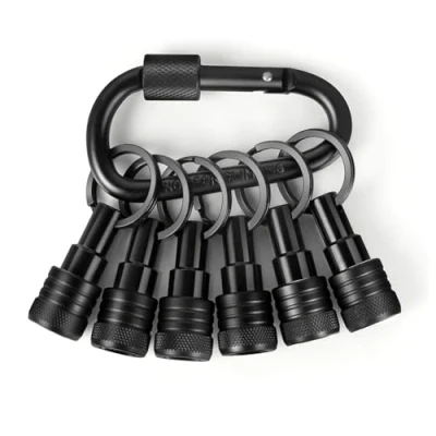 Image of Wouueso 6PCS Bit Holders Keychain, 1/4 Inch Hex Shank Holders, Quick Change Design for Nut Driver, Screwdriver &amp; Drill Bits
