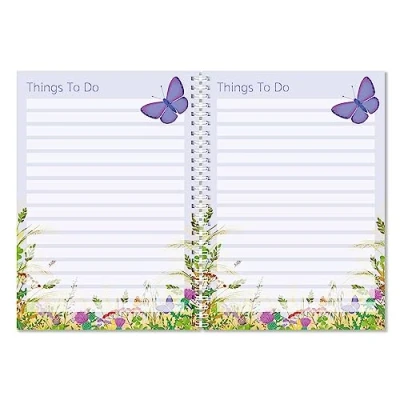 Image of Exacompta Ref GS002Z A4 Things To Do Notebook, 90gsm Paper 210mm x 297mm, 40 Sheets of Lined with a Butterfly Design, Great for Getting Organised