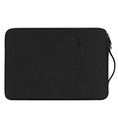 Image of Chelory 13 14 Inch Laptop Sleeve Compatible with New MacBook Air M1/M2 2020 2022, Pro 13/14, 13.3 Notebook Ultrabook Computer Water Resistant Bag Tablet iPad Carrying Case, Black