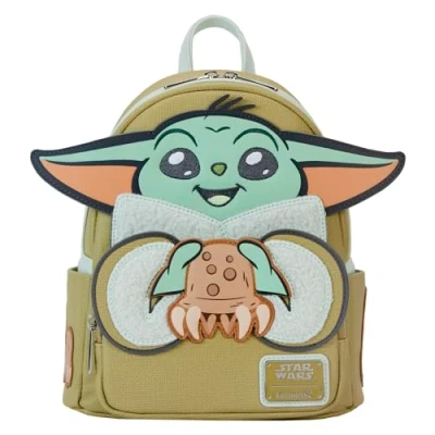 Image of Loungefly Mandalorian Grogu and Crabbies Cosplay Kids Mini Backpack Multi