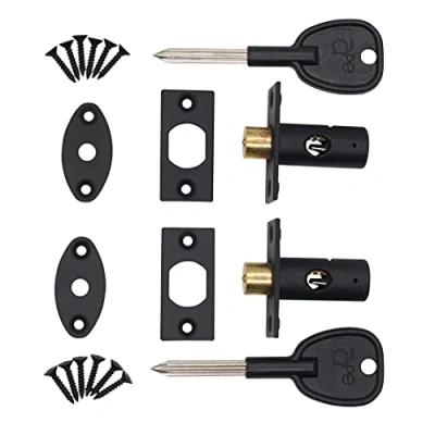 Image of Window Security Mortice Rack Bolts Pack of 2 with Star Keys Black