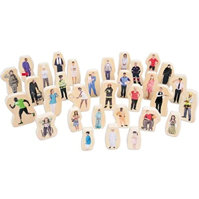 Image of TickiT 73402 Wooden Community People Block Set
