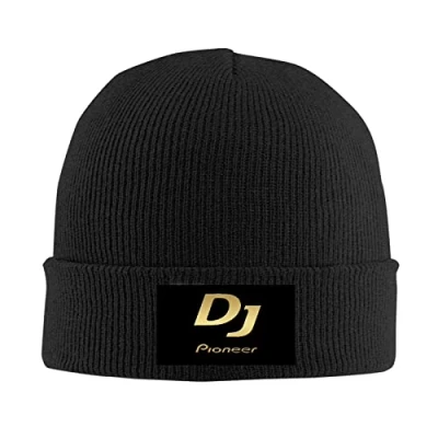 Image of kenwozi Unisex DJ Pioneer Adjustable Winter Warm Knit Cap Beanie Hat Black