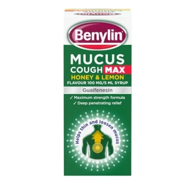 Image of Benylin Mucus Cough Max Honey &amp; Lemon Flavour Syrup 150ml