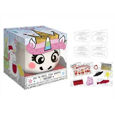 Image of RSW Pass The Parcel Unicorn Christmas Family Game Fun For All Family, Multicolor, JNS_464203